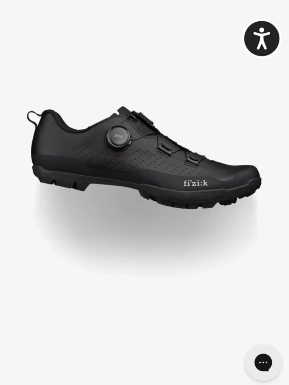 NWOB Mens Unisex Fizik Terra Black Atlas Mountain Bike Shoes EU/44 US/10-3/4
